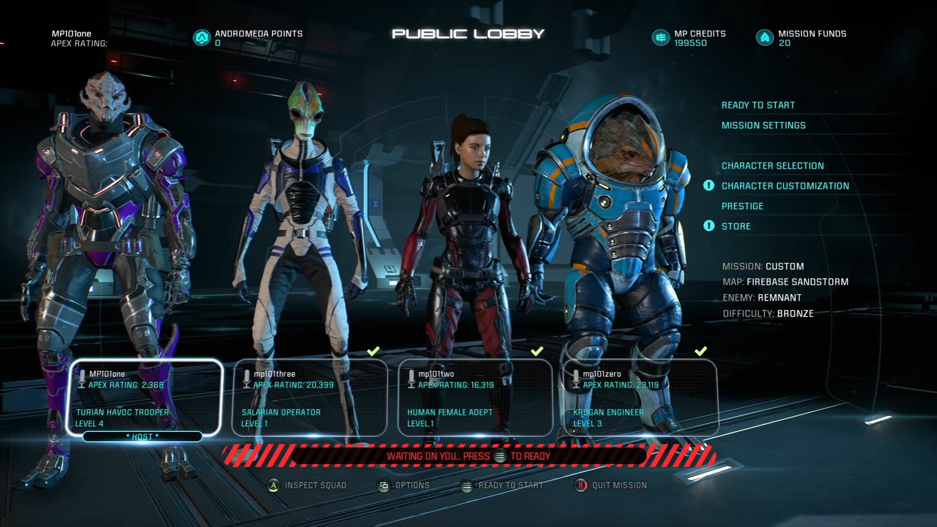 SquadUp With Mass Effect Andromeda's New Multiplayer Mode • Player HUD