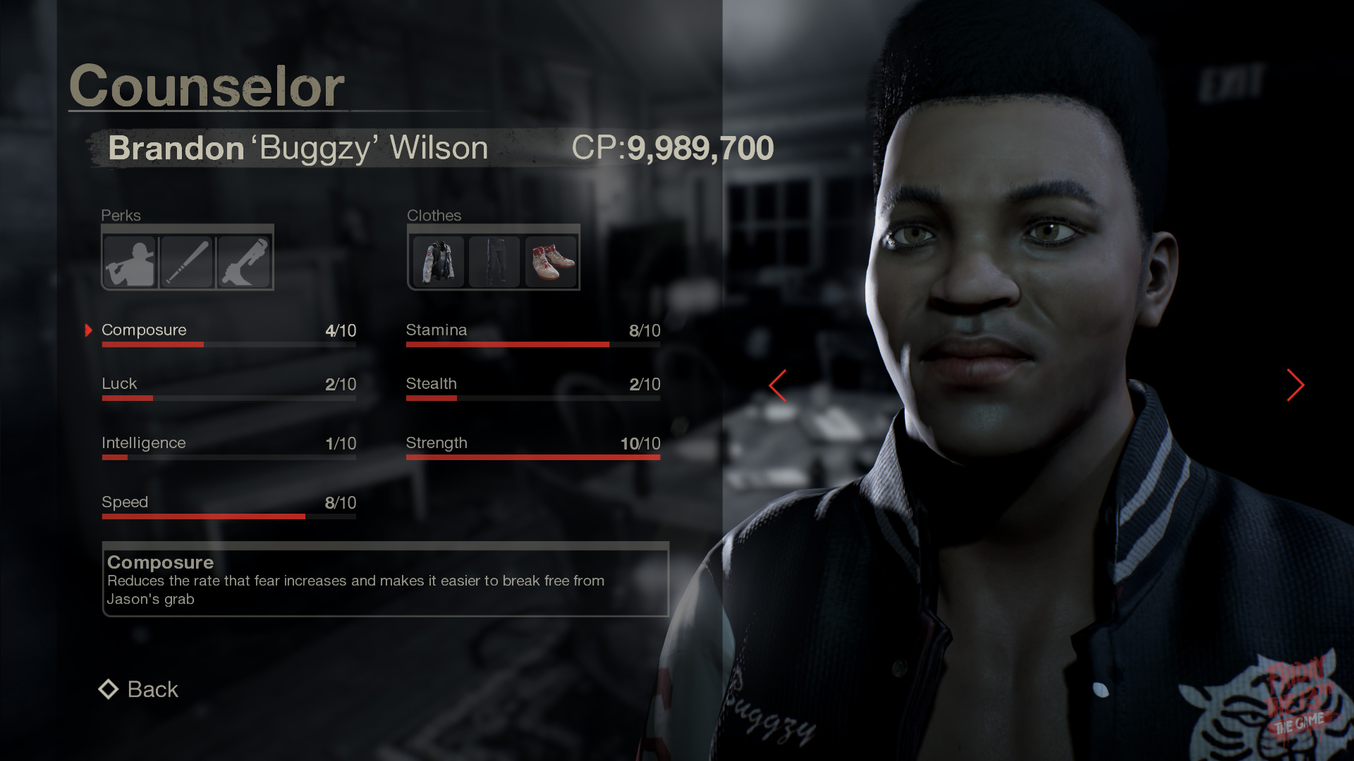 Friday The 13th: The Game - Counselor: Brandon 'Buggzy' Wilson.
